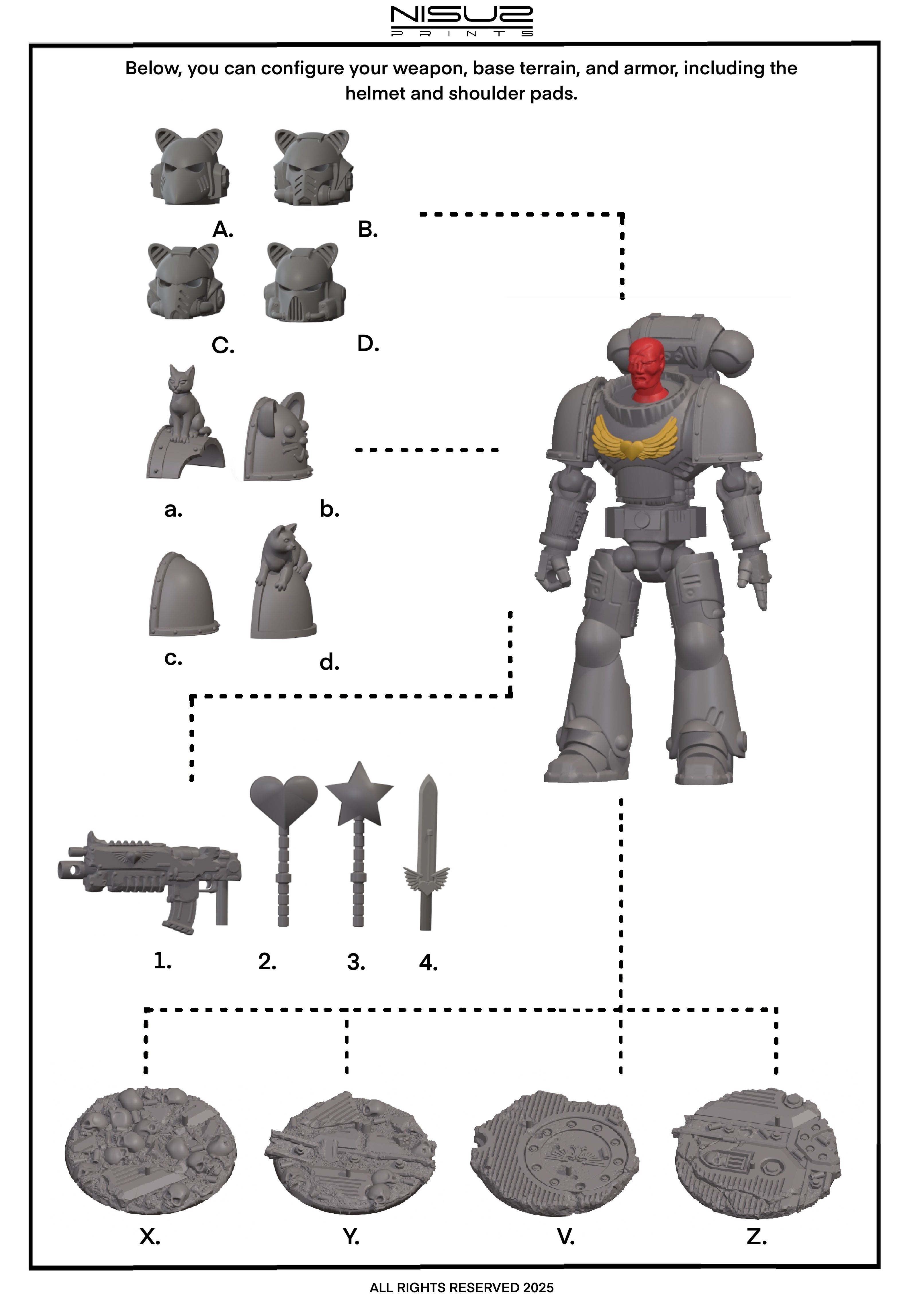 Kitten Paws – Galaxy Commando
 Custom 3D Printed Collectible Figure (FDM, PLA)