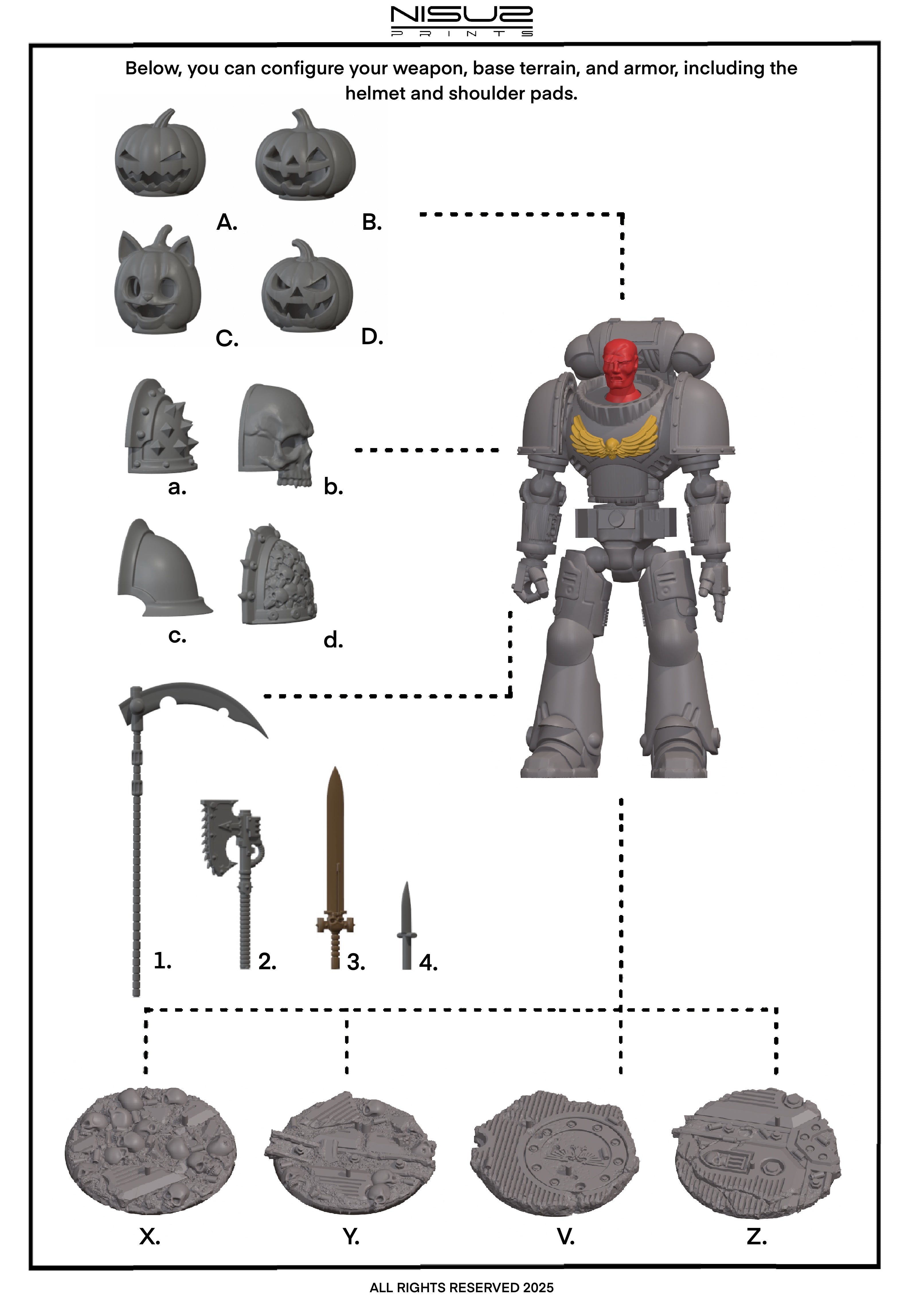 Jack O'Lantern – Galaxy Commando
 Custom 3D Printed Collectible Figure (FDM, PLA)